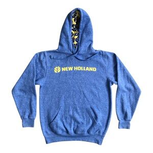 New Holland Men’s Small Blue Hooded Sweatshirt Blue Hoodie